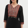 Cotton Printed V-Neck Kurta with Pant and Dupatta Set