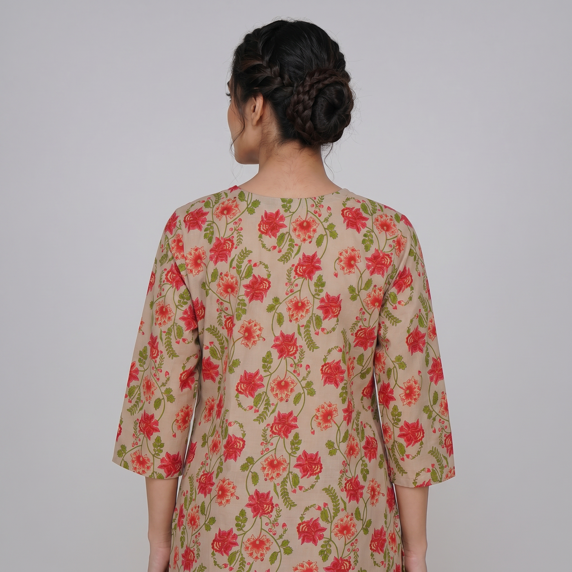 Cotton Printed A-Line Kurta with Pant Set