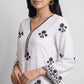 Solid V-Neck Ethnic Sets