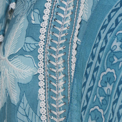 Cotton Printed Kurta with Pant & Dupatta Set