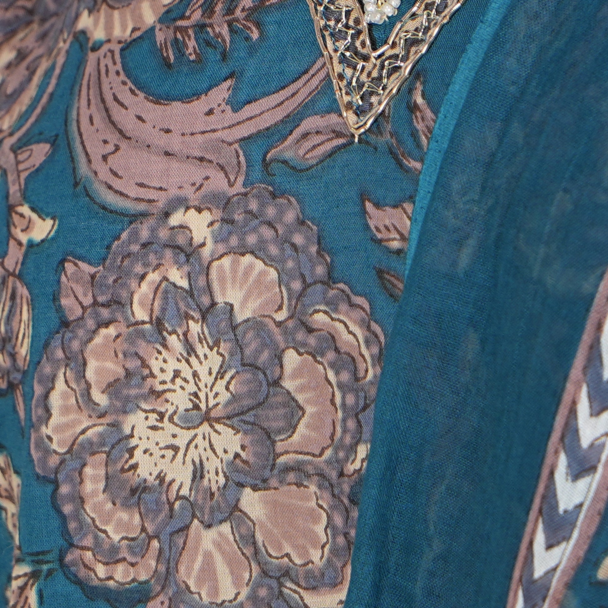 Cotton Printed V-Neck Kurta and Pant with Dupatta Set