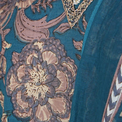 Cotton Printed V-Neck Kurta and Pant with Dupatta Set