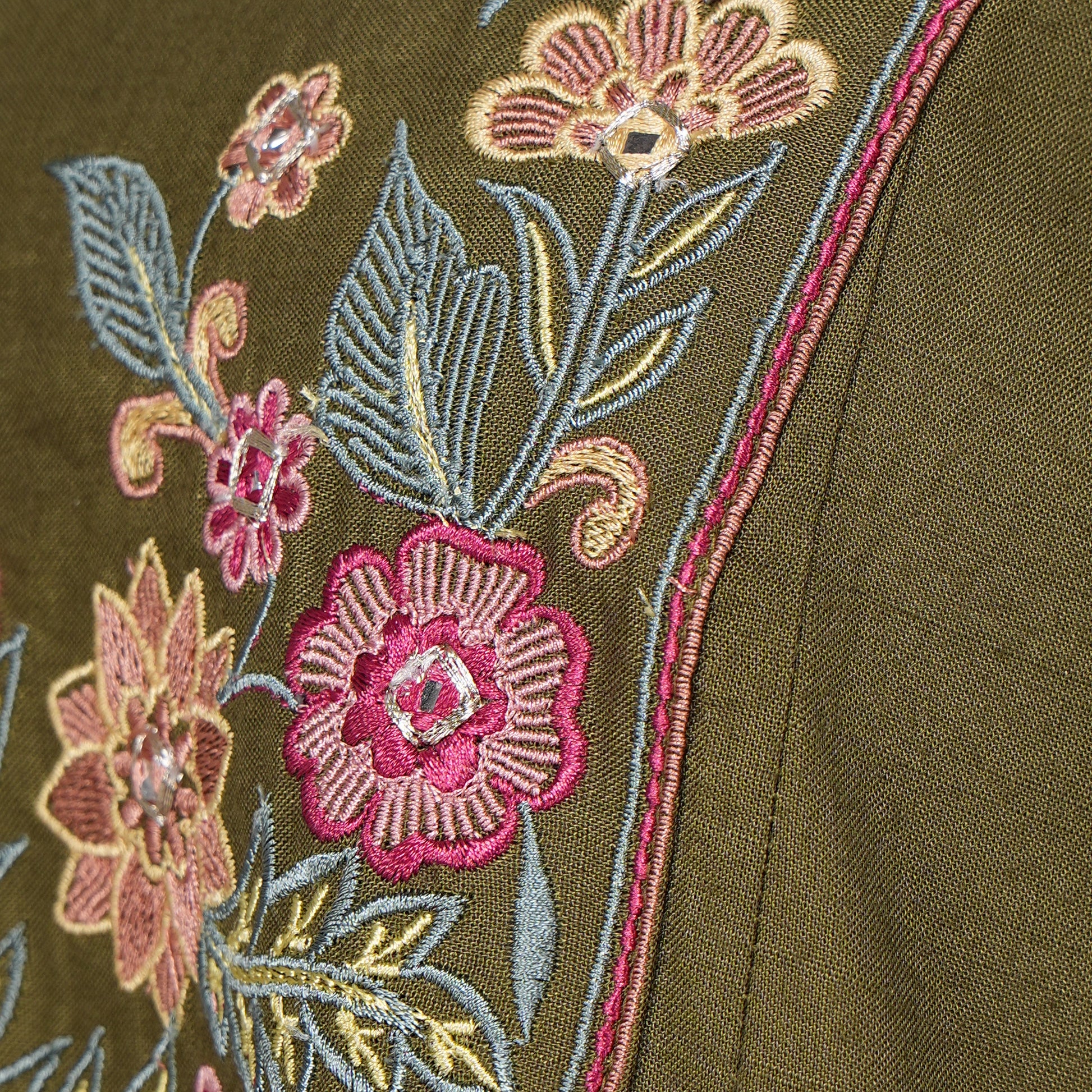 Embroidered Kurta and Pant with Dupatta Set