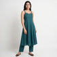 Solid V-Neck Kurta with Pant and Dupatta Set