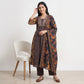 Printed V-Neck Kurta with Pant and Dupatta Set