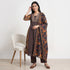 Printed V-Neck Kurta with Pant and Dupatta Set