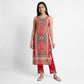 Embroidered V-Neck Kurta with Pant and Dupatta Set