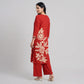 Printed V-Neck Kurta with Pant and Dupatta Set