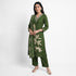 Printed V-Neck Kurta with Pant and Dupatta Set