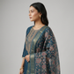 Regular Fit Solid Kurta, Pant & Dupatta Set