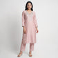 Embroidered V-Neck Kurta with Pant Set