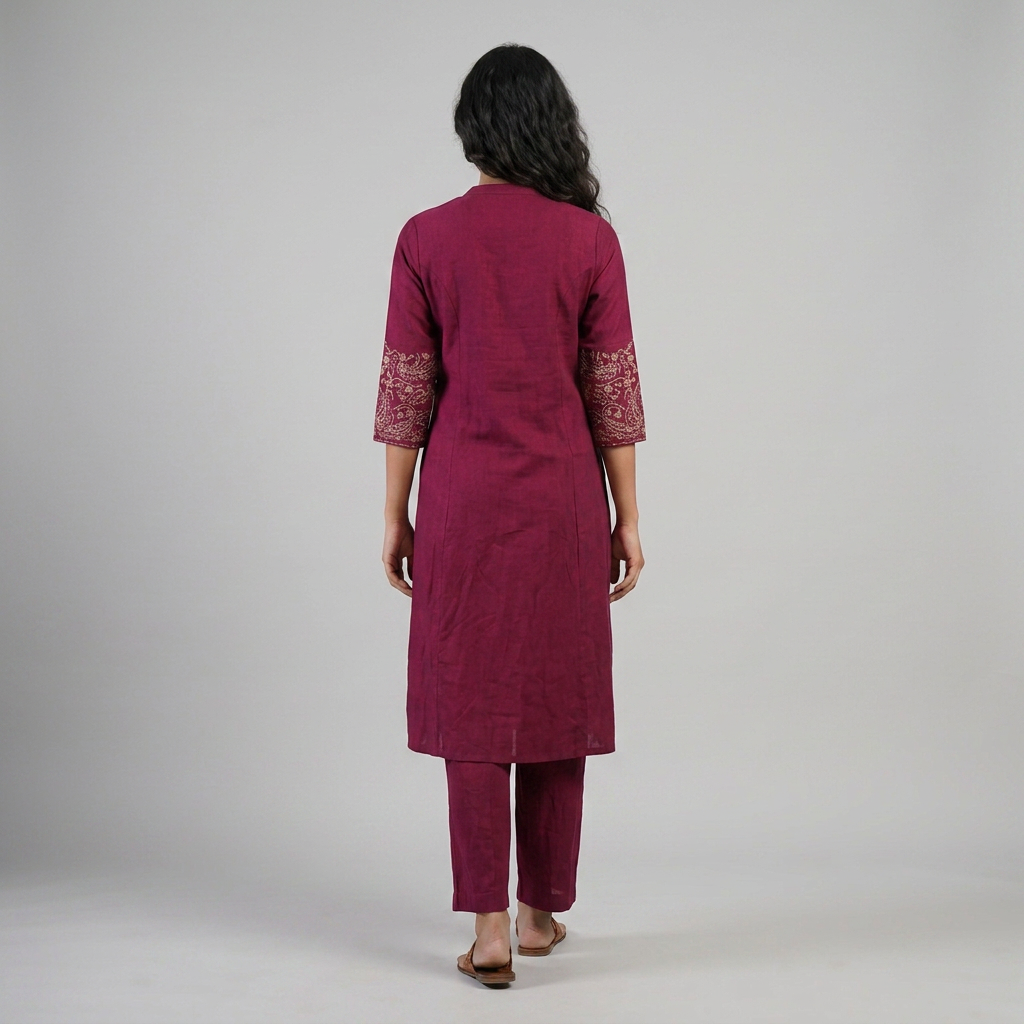 Embroidered Kurta with Pant Set