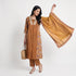 Cotton Printed V-Neck Kurta with Pant and Dupatta Set