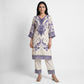 Printed V-Neck Kurta with Pant and Dupatta Set