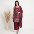 Embellished Straight Kurta with Palazzo and Dupatta Set