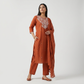 Regular Fit Solid Kurta, Pant & Dupatta Set