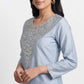 Solid V-Neck Ethnic Sets
