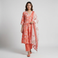 Printed V-Neck Kurta with Pant and Dupatta Set