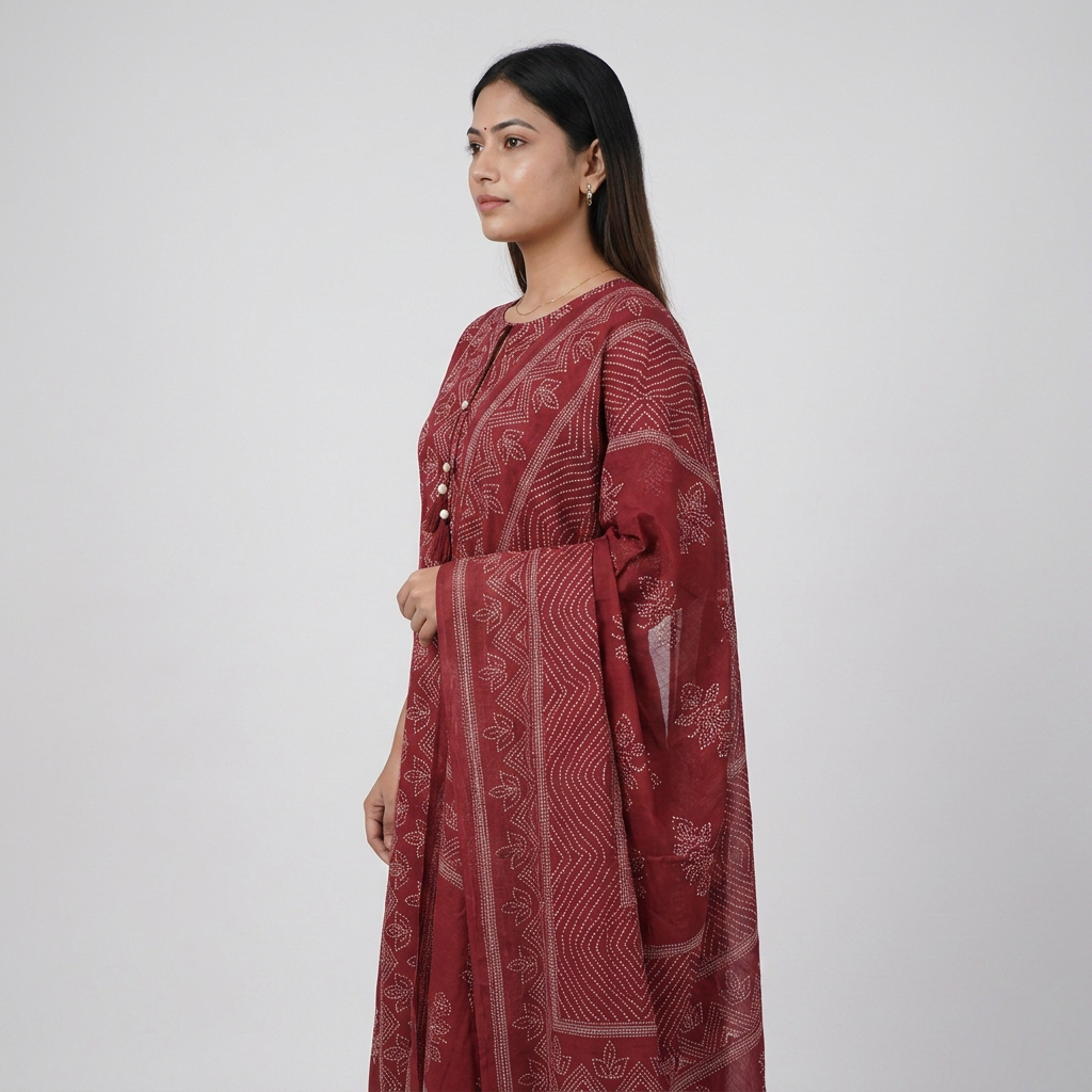 Printed Kurta with Pant and Dupatta Set