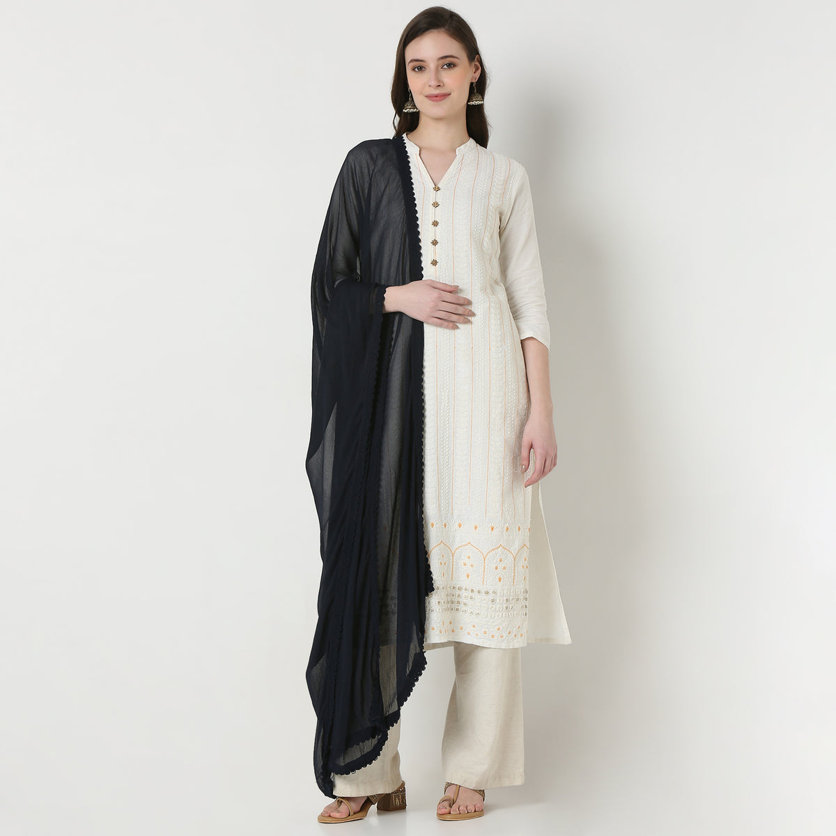 4 Side Lace Chiffon Dupatta