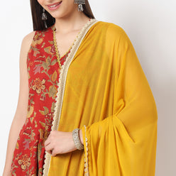 4 Side Lace Chiffon Dupatta