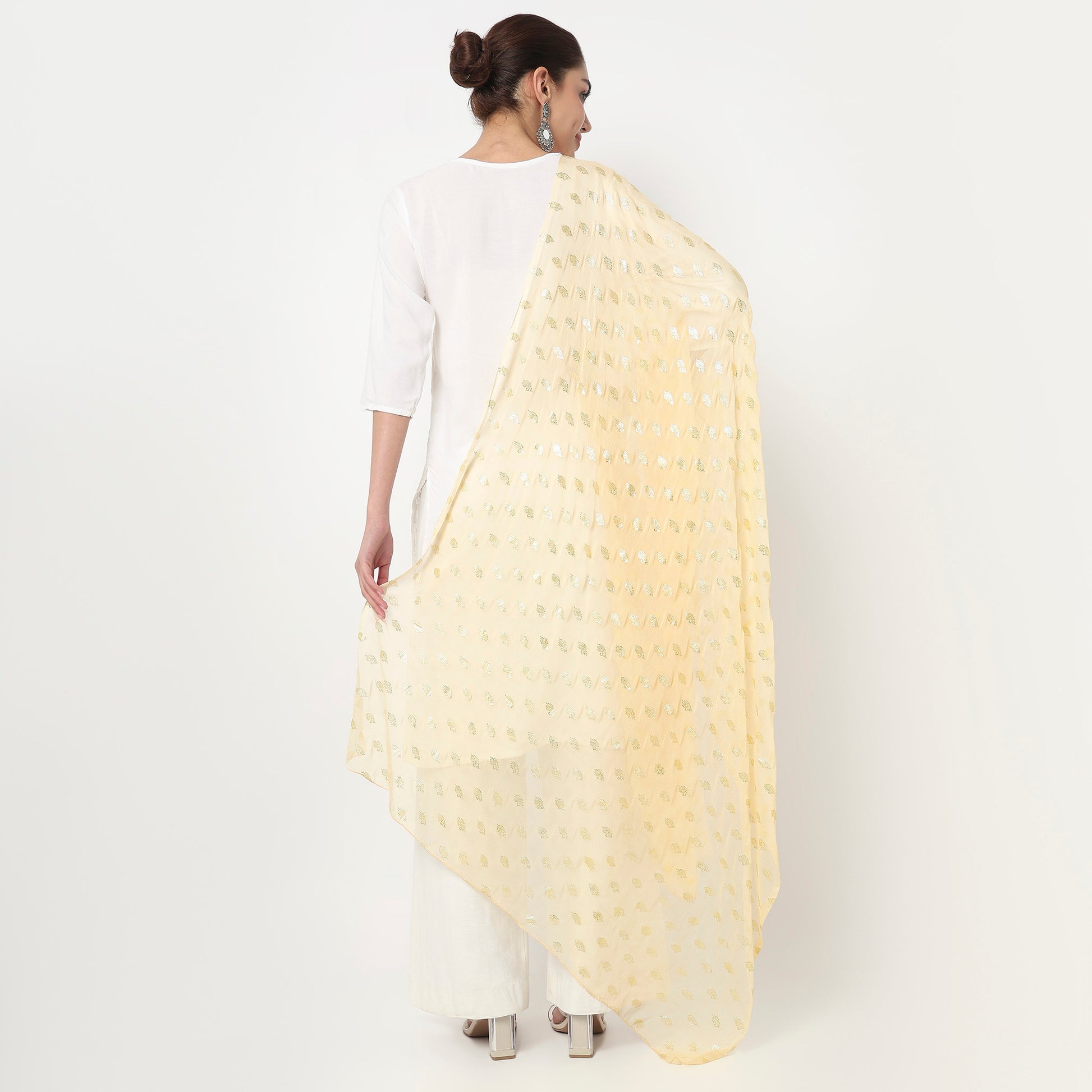 Foil Printed Chiffon Dupatta