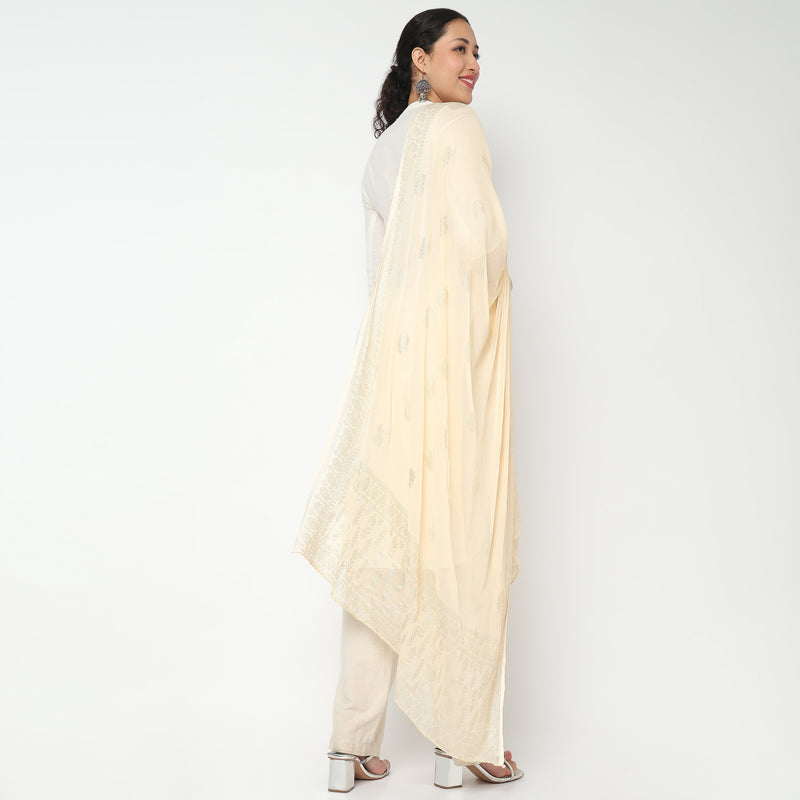 Foil Printed Chiffon Dupatta