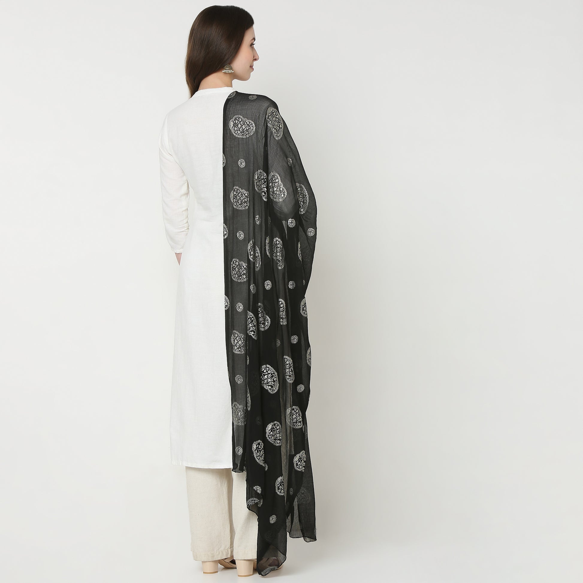 Foil Printed Chiffon Dupatta