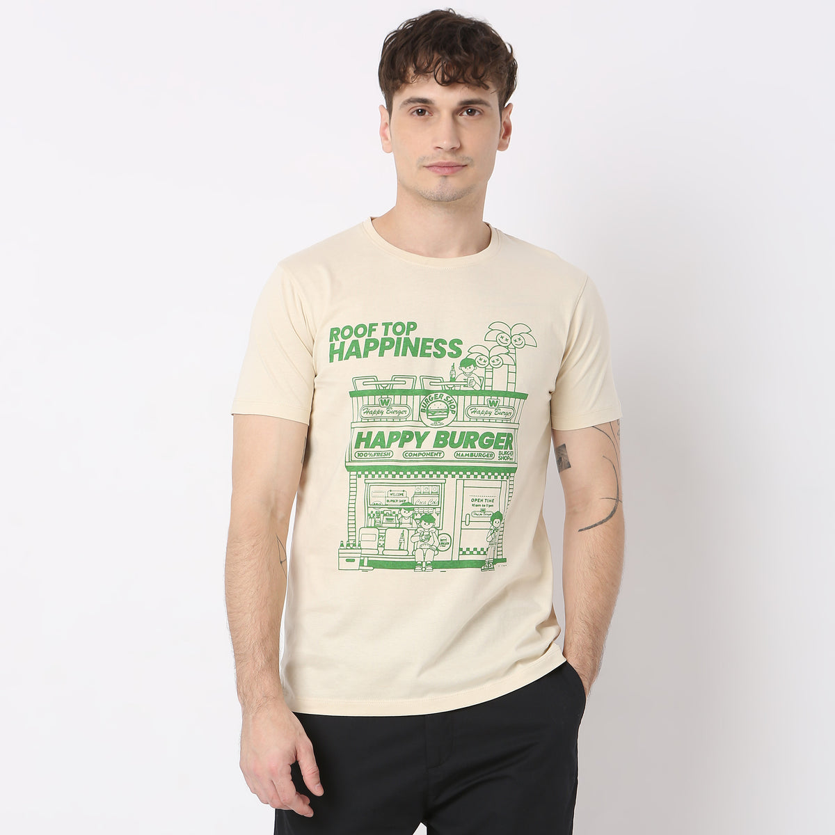 Modern Home Graphic Crew Neck T-Shirt