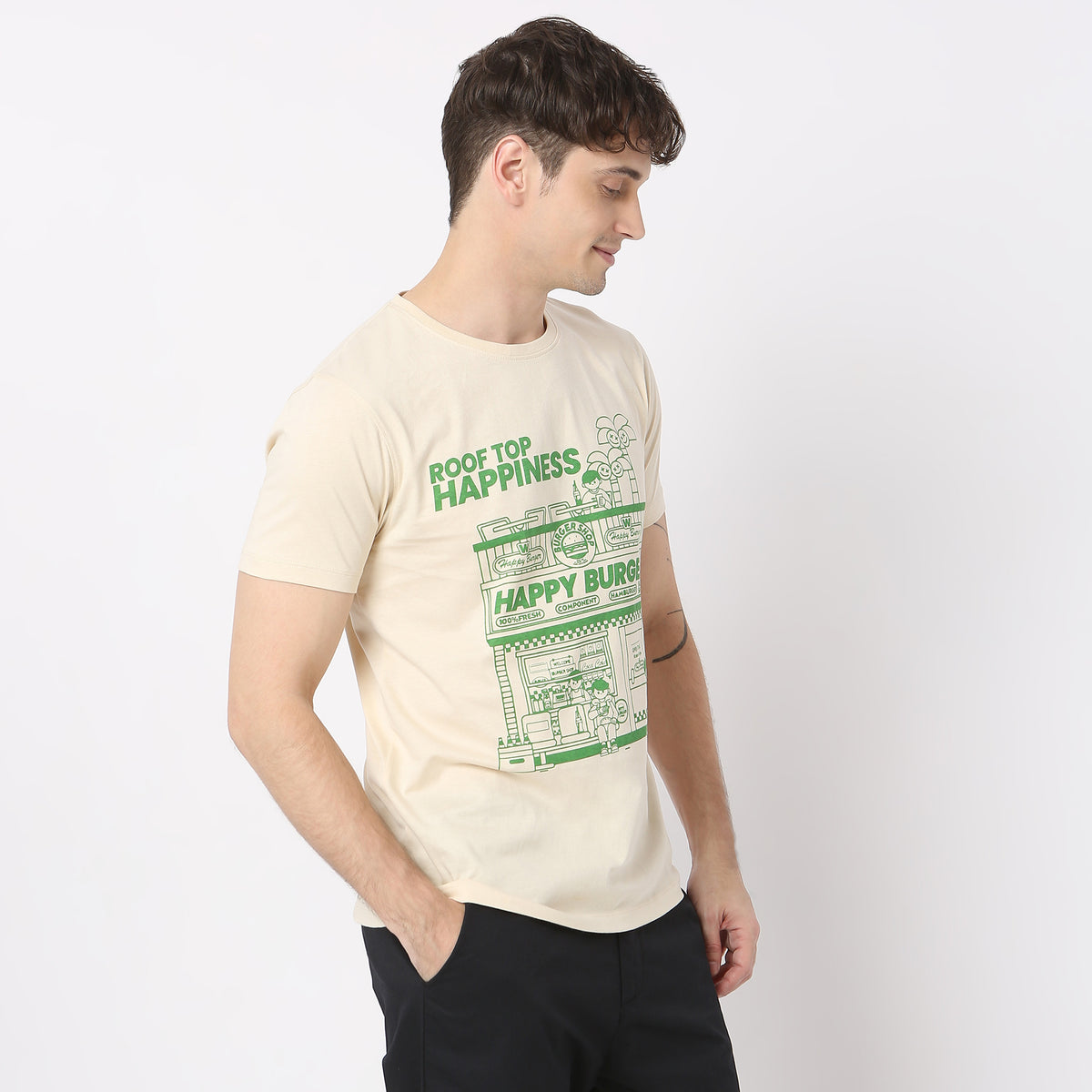 Modern Home Graphic Crew Neck T-Shirt