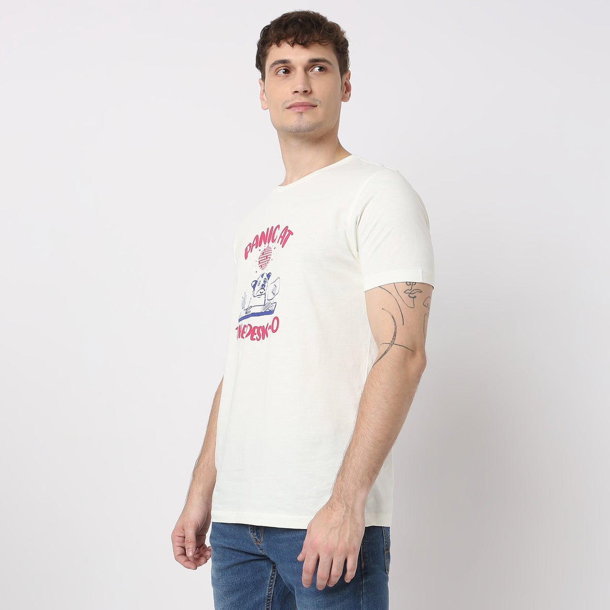 Modern Home Graphic Crew Neck T-Shirt