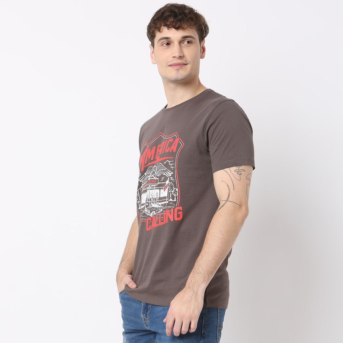 Modern Home Graphic Crew Neck T-Shirt