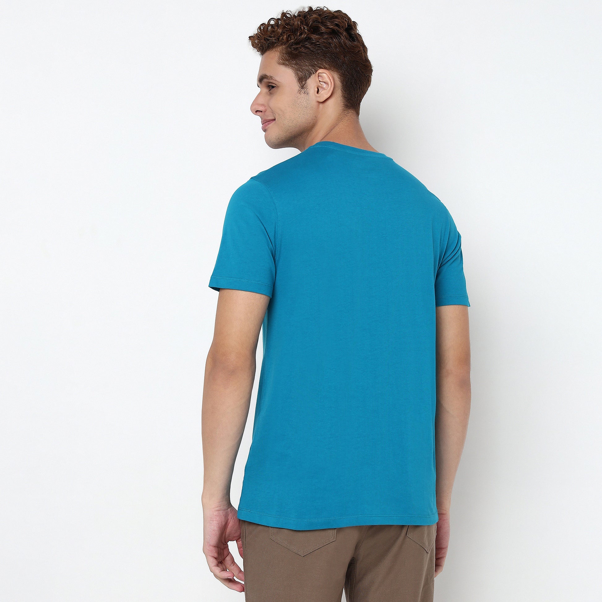 Knitted Graphic Crew Neck T-Shirt