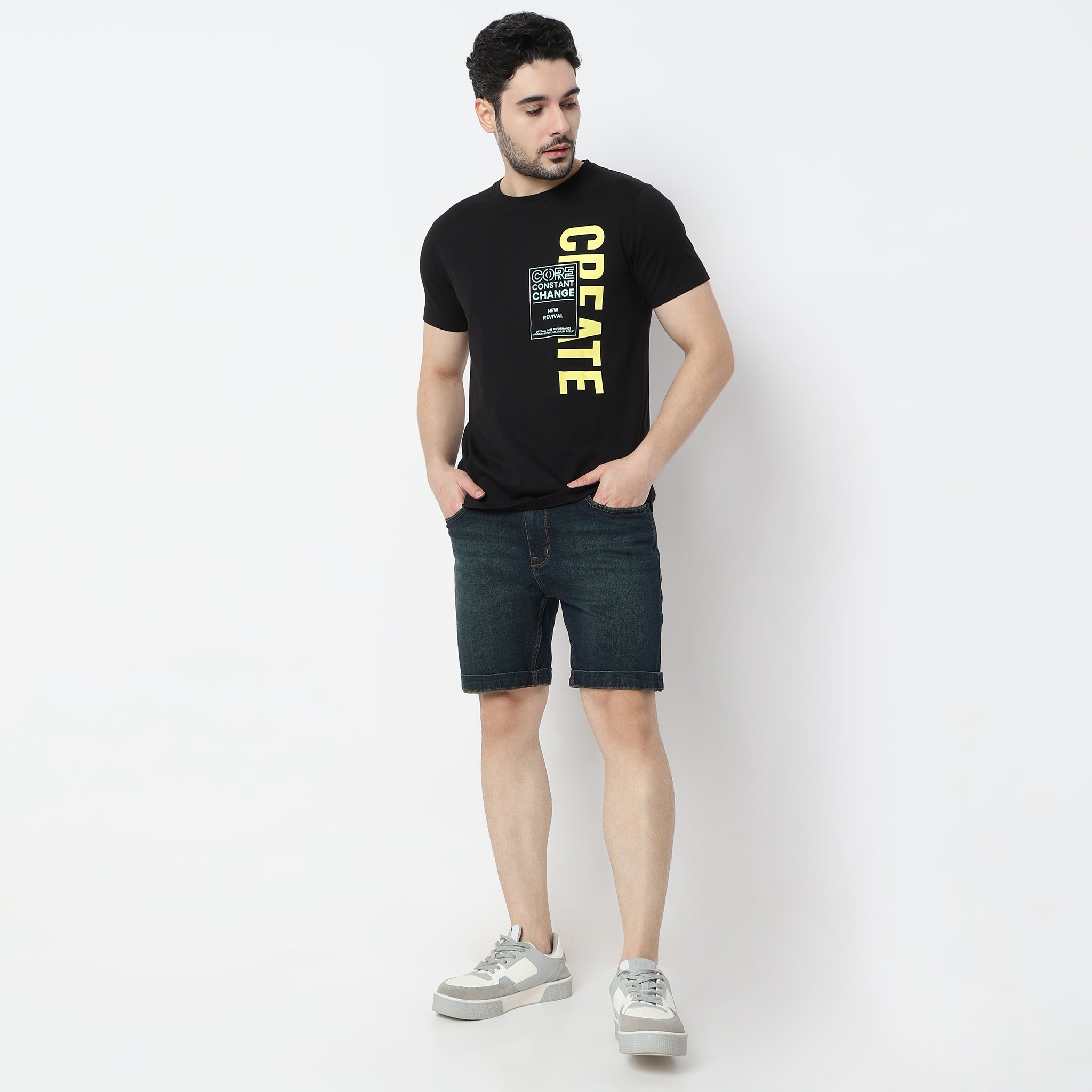 Regular Fit Graphic Crew Neck T-Shirt