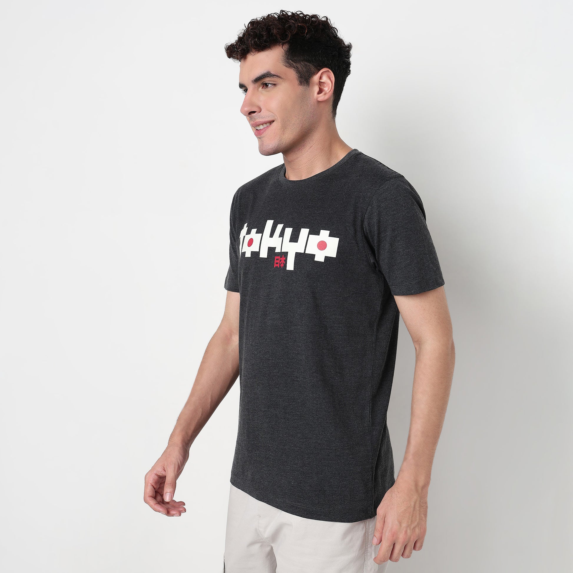 Buy Men Regular Fit Graphic Half Sleeve T-Shirt  - Style Union