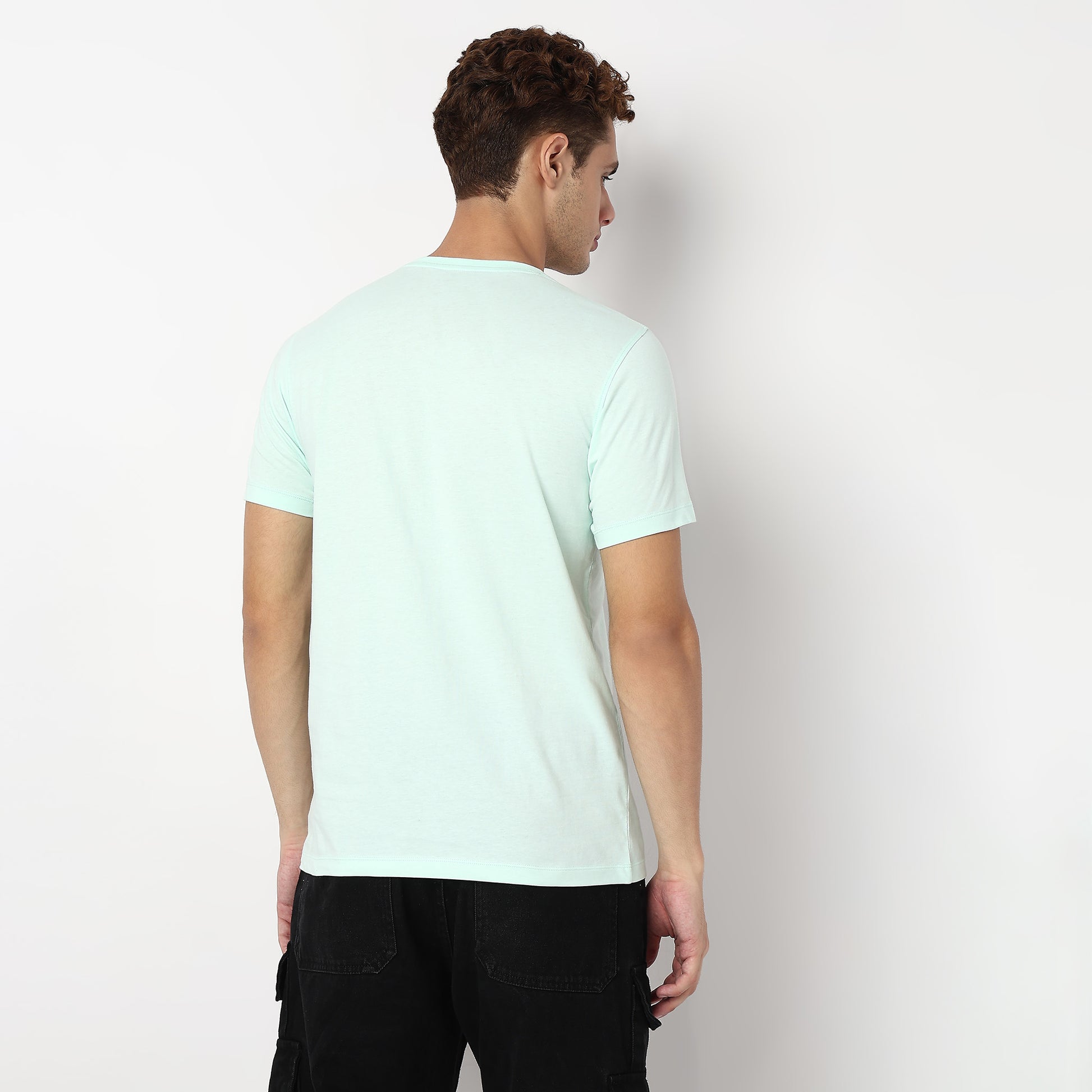 Knitted Graphic Crew Neck T-Shirt