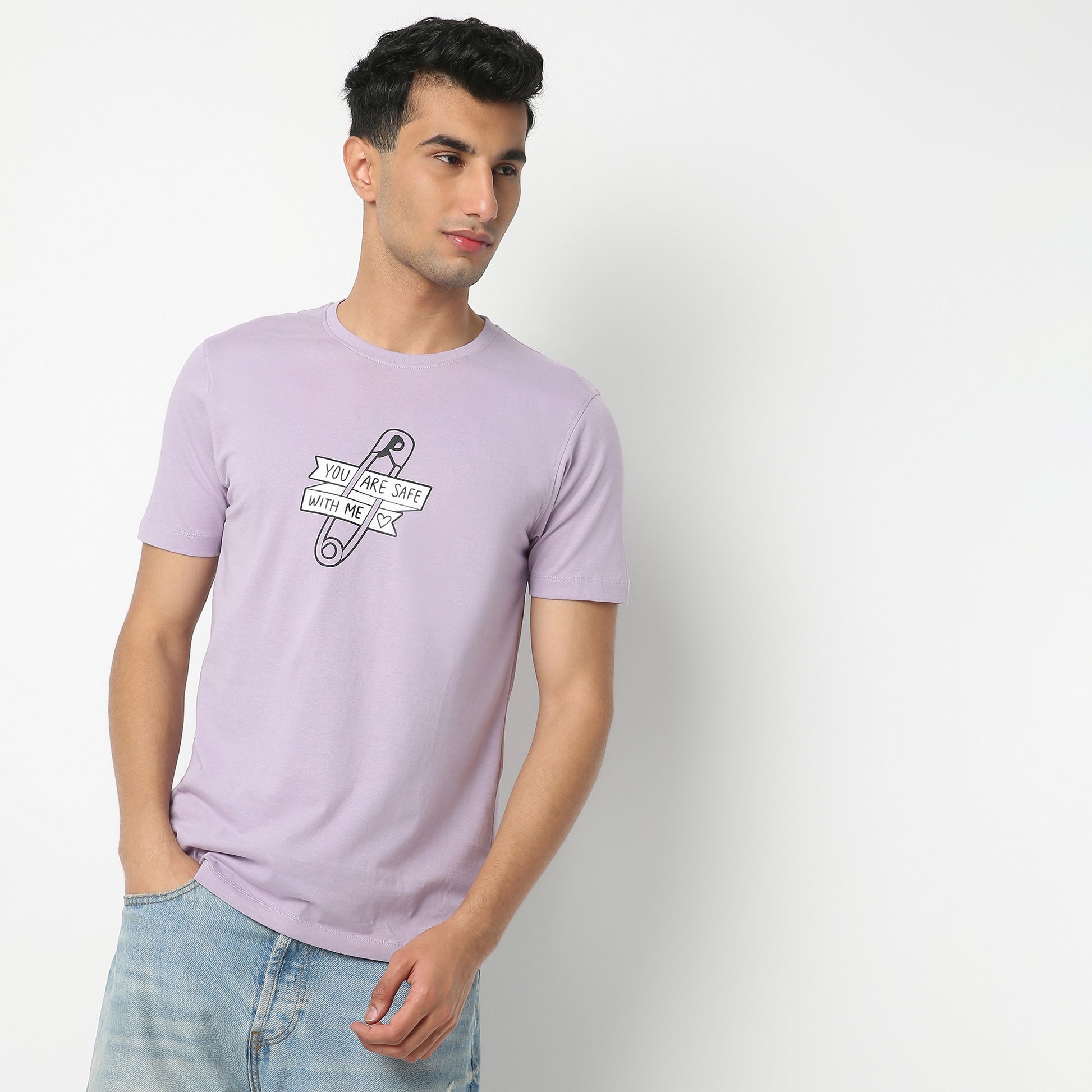 Regular Fit Graphic Crew Neck Regular Length T-Shirt