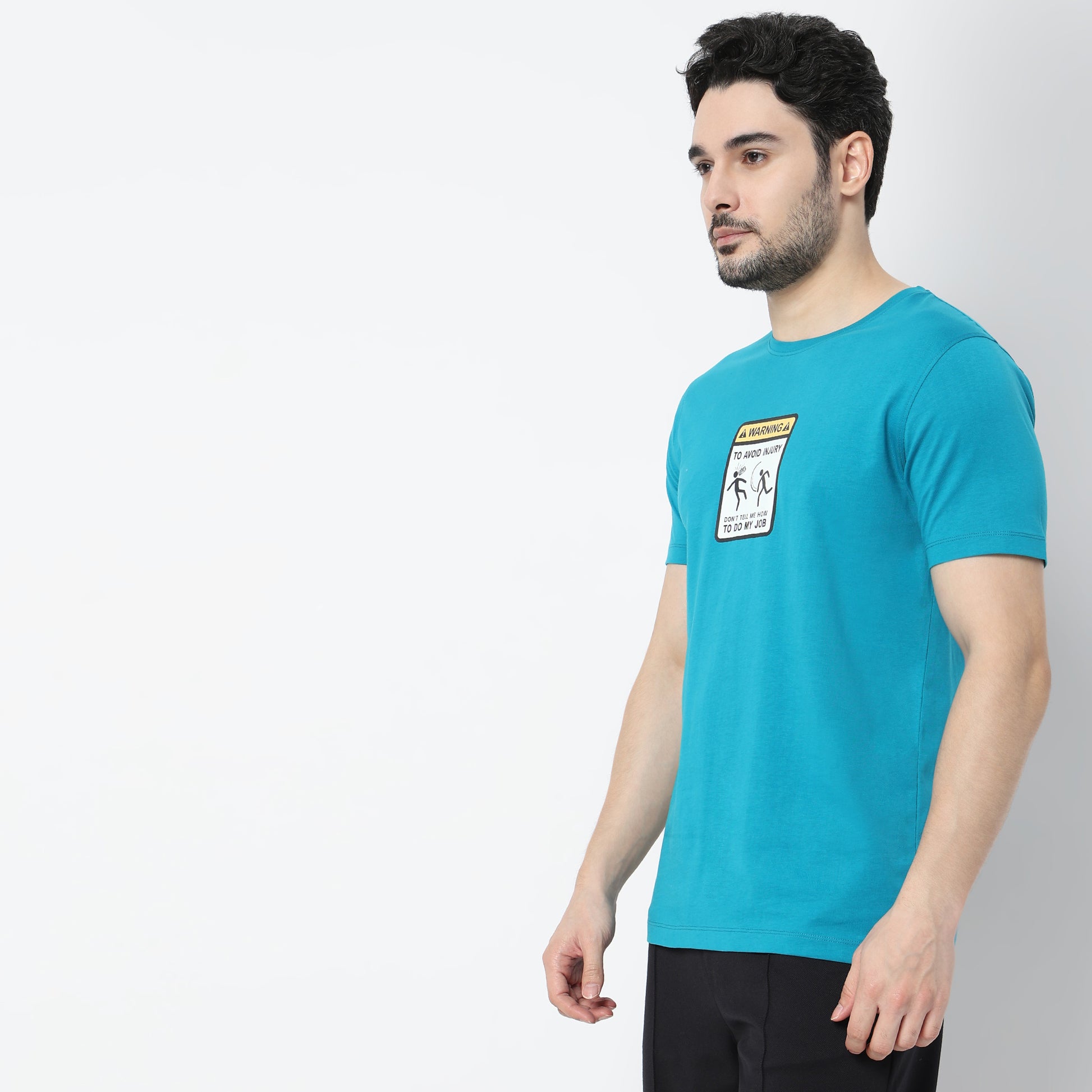 Regular Fit Graphic Crew Neck T-Shirt