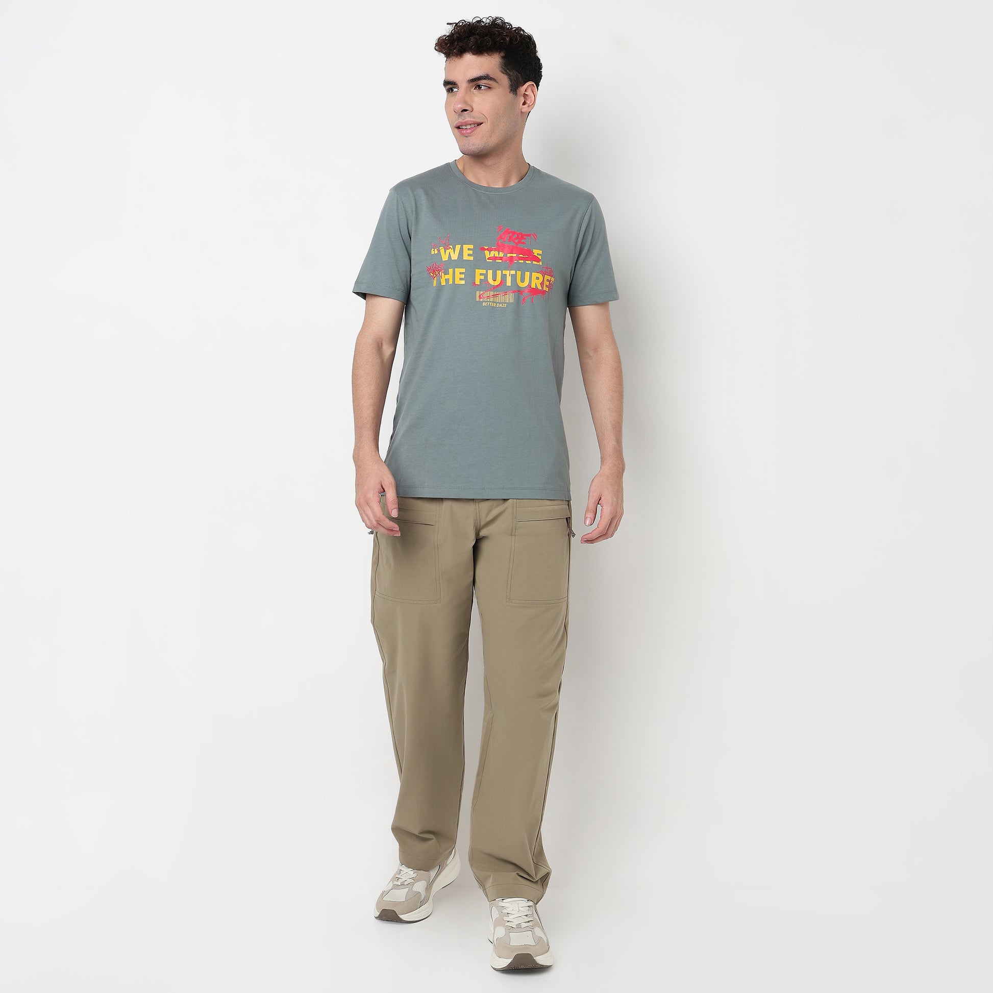 Buy Men Regular Fit Graphic Half Sleeve T-Shirt  - Style Union