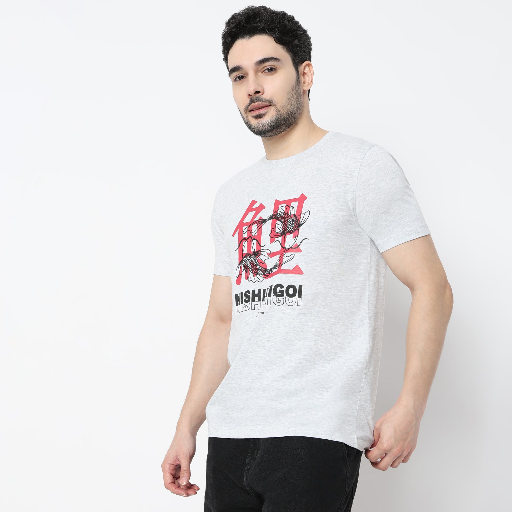Regular Fit Graphic Crew Neck T-Shirt