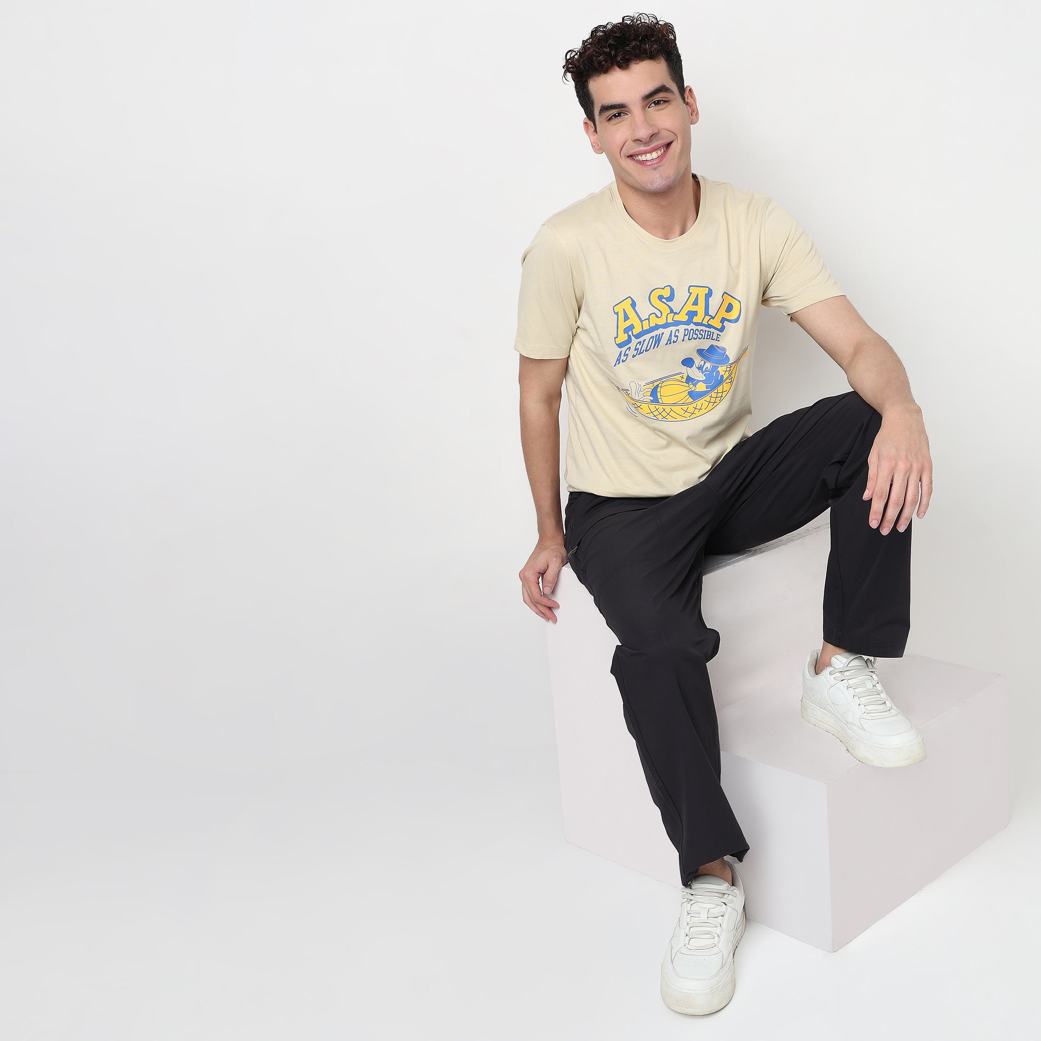 Buy Men Regular Fit Graphic Half Sleeve T-Shirt  - Style Union