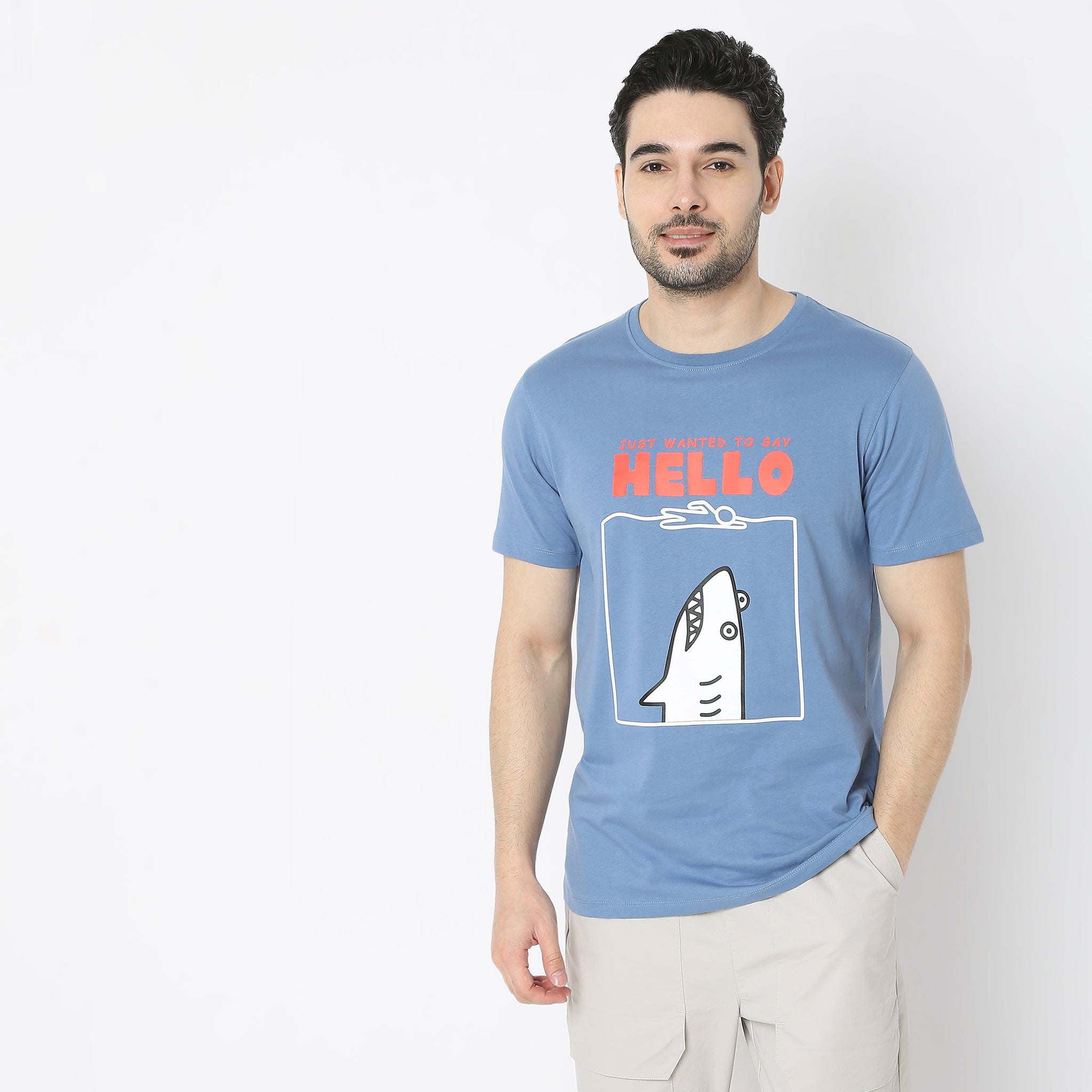 Regular Fit Graphic Crew Neck Regular Length T-Shirt