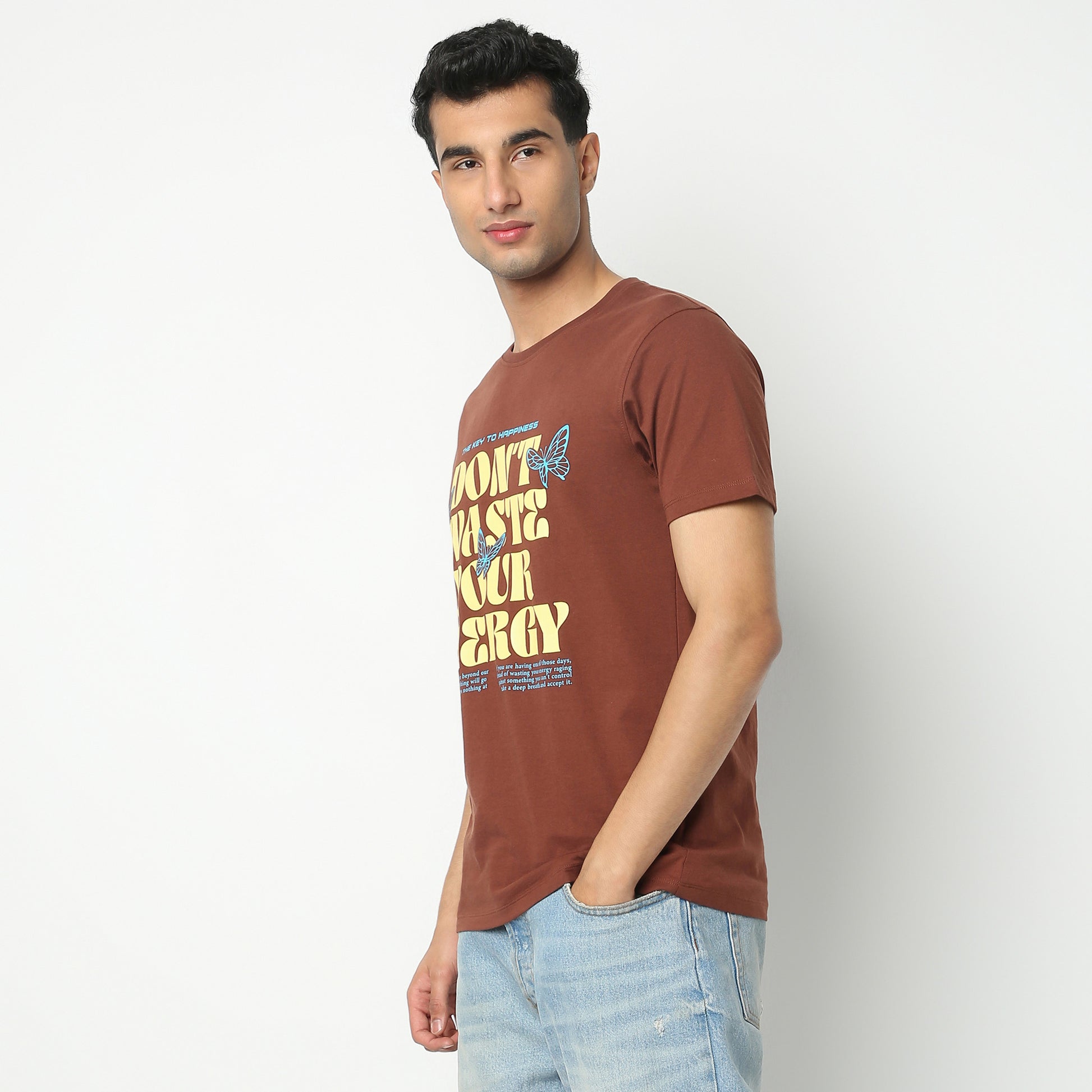 Regular Fit Graphic Crew Neck Regular Length T-Shirt