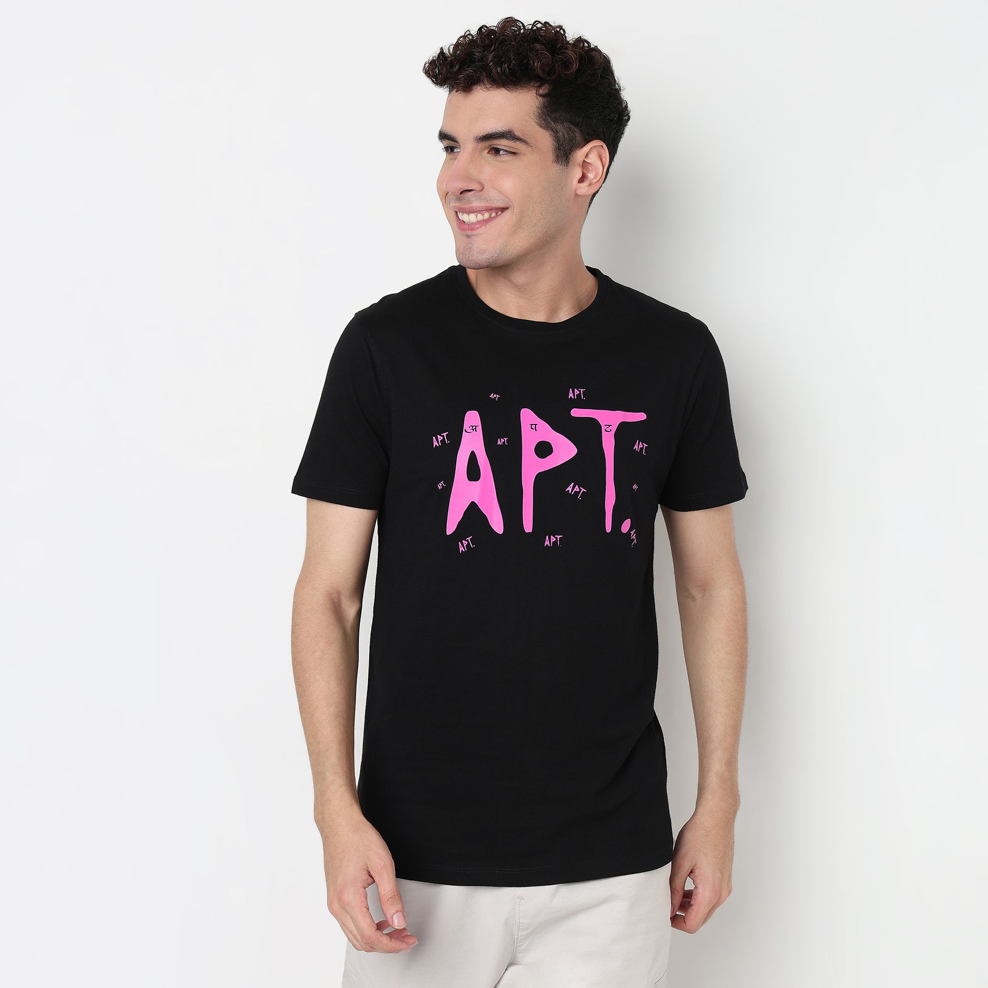 Buy Men Regular Fit Graphic Half Sleeve T-Shirt  - Style Union