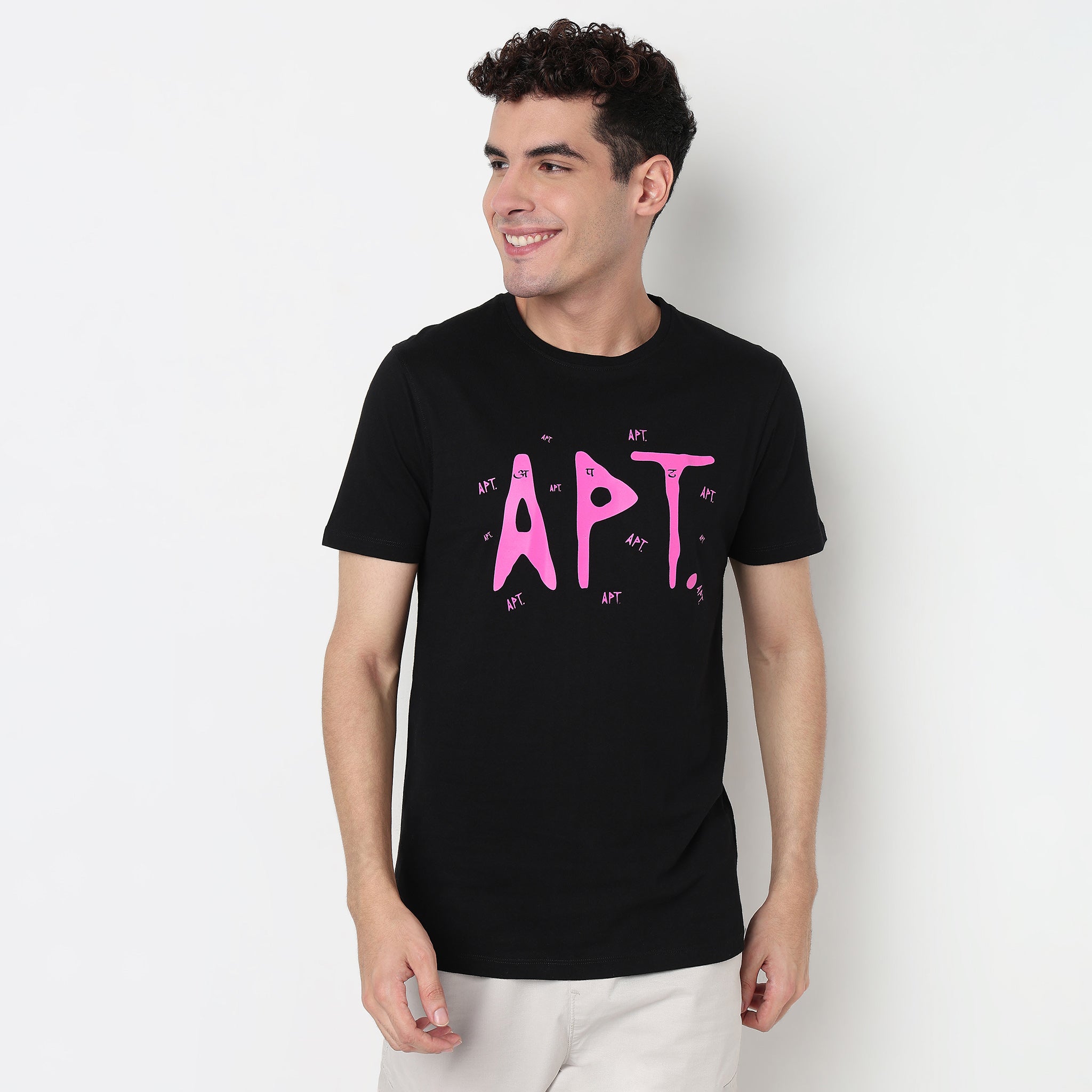 Buy Men Regular Fit Graphic Half Sleeve T-Shirt  - Style Union