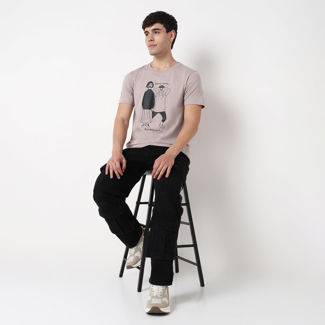 Crew Neck Cotton Graphitee