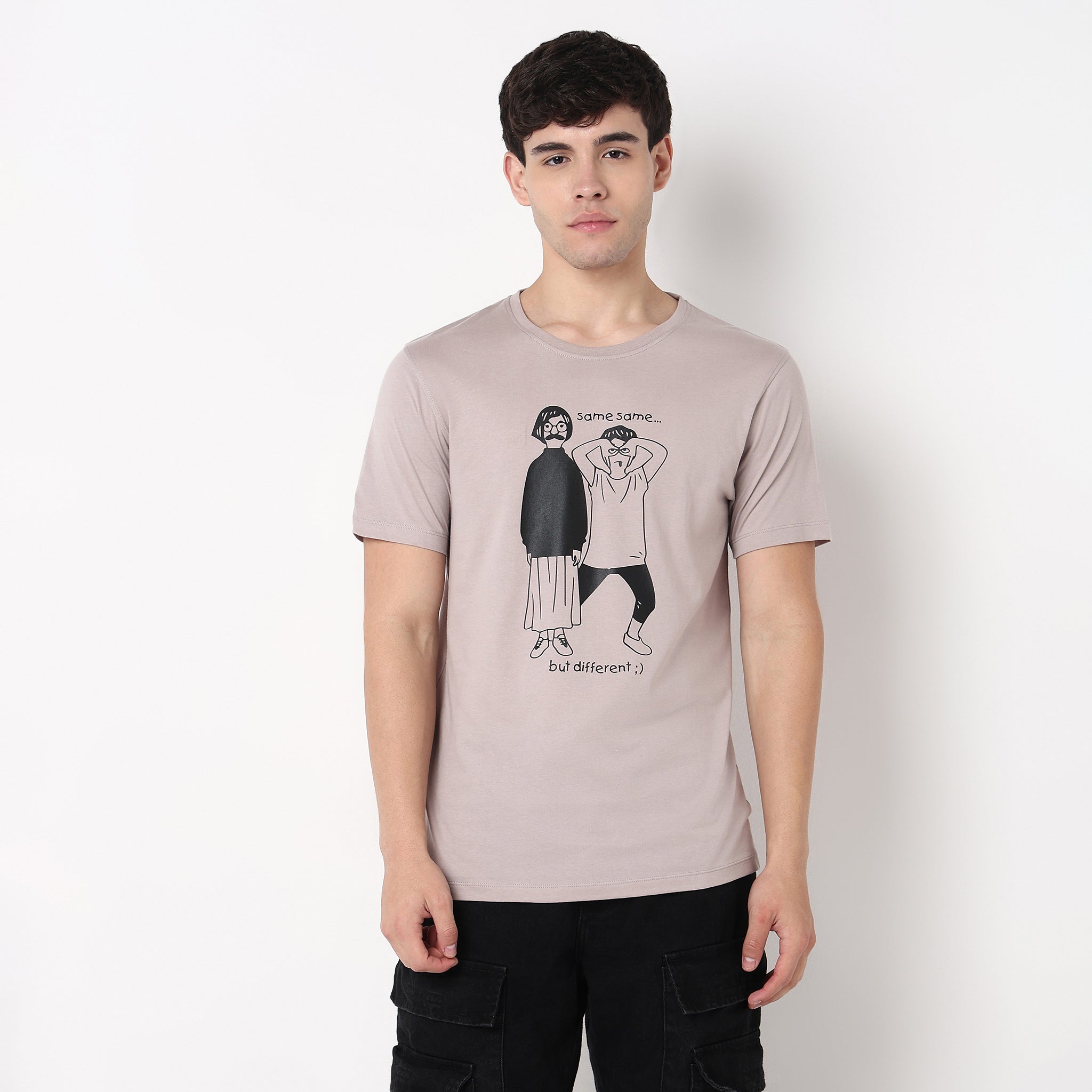 Crew Neck Cotton Graphitee