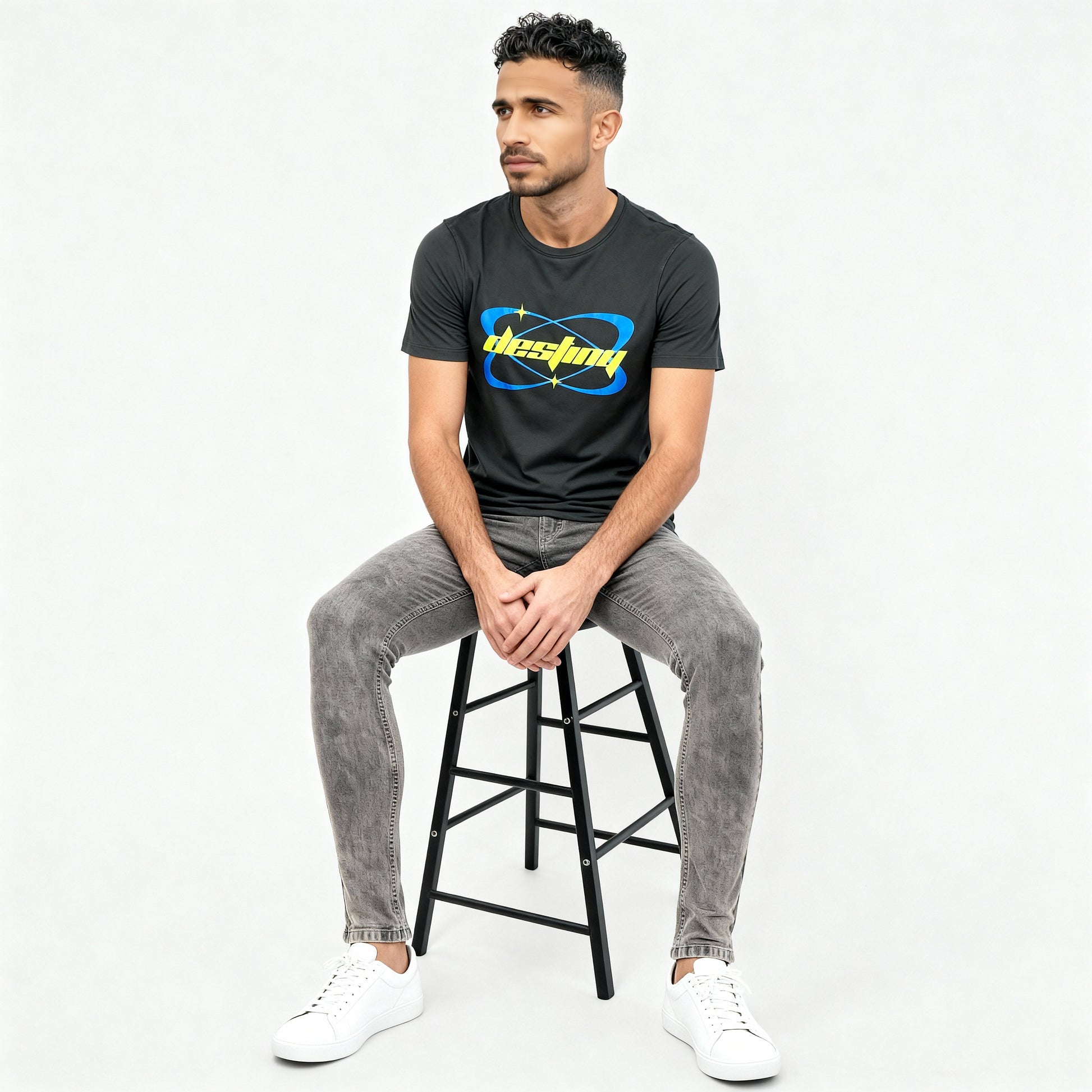 Cotton Crew Neck Graphitee