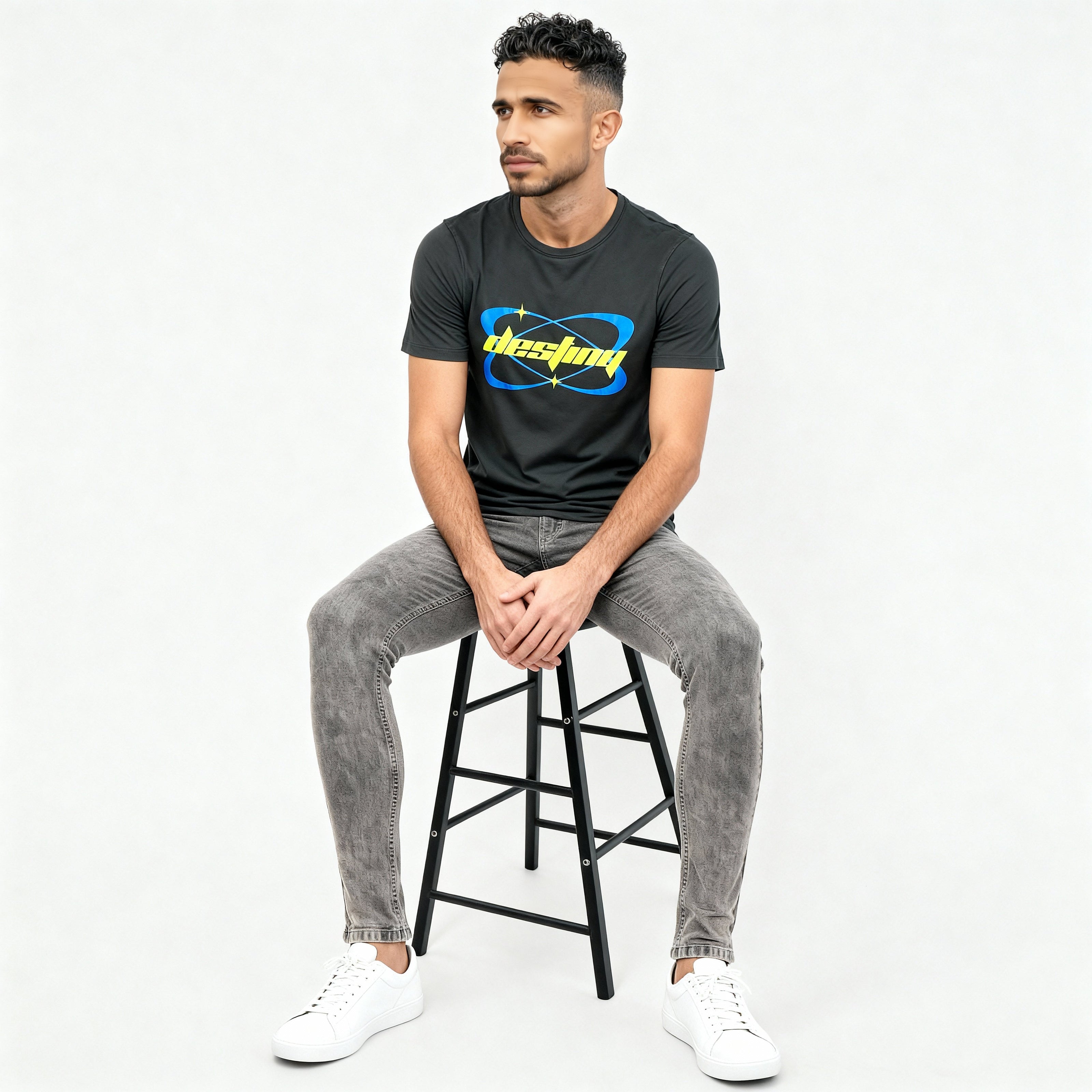 Cotton Crew Neck Graphitee