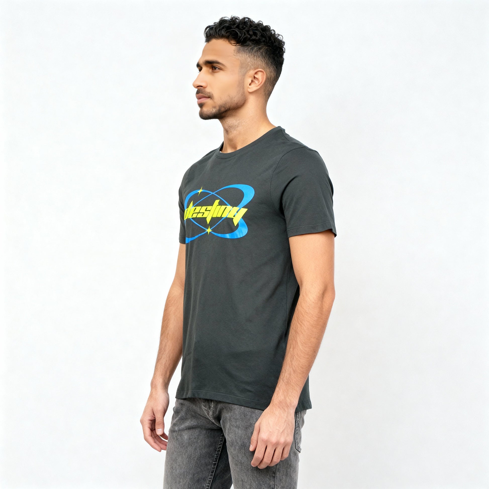 Cotton Crew Neck Graphitee